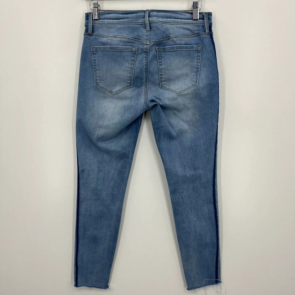 PacSun Jeans Women's Size 26 Blue Ankle Jegging Mid Rise Striped Stretch Logo - Picture 5 of 11